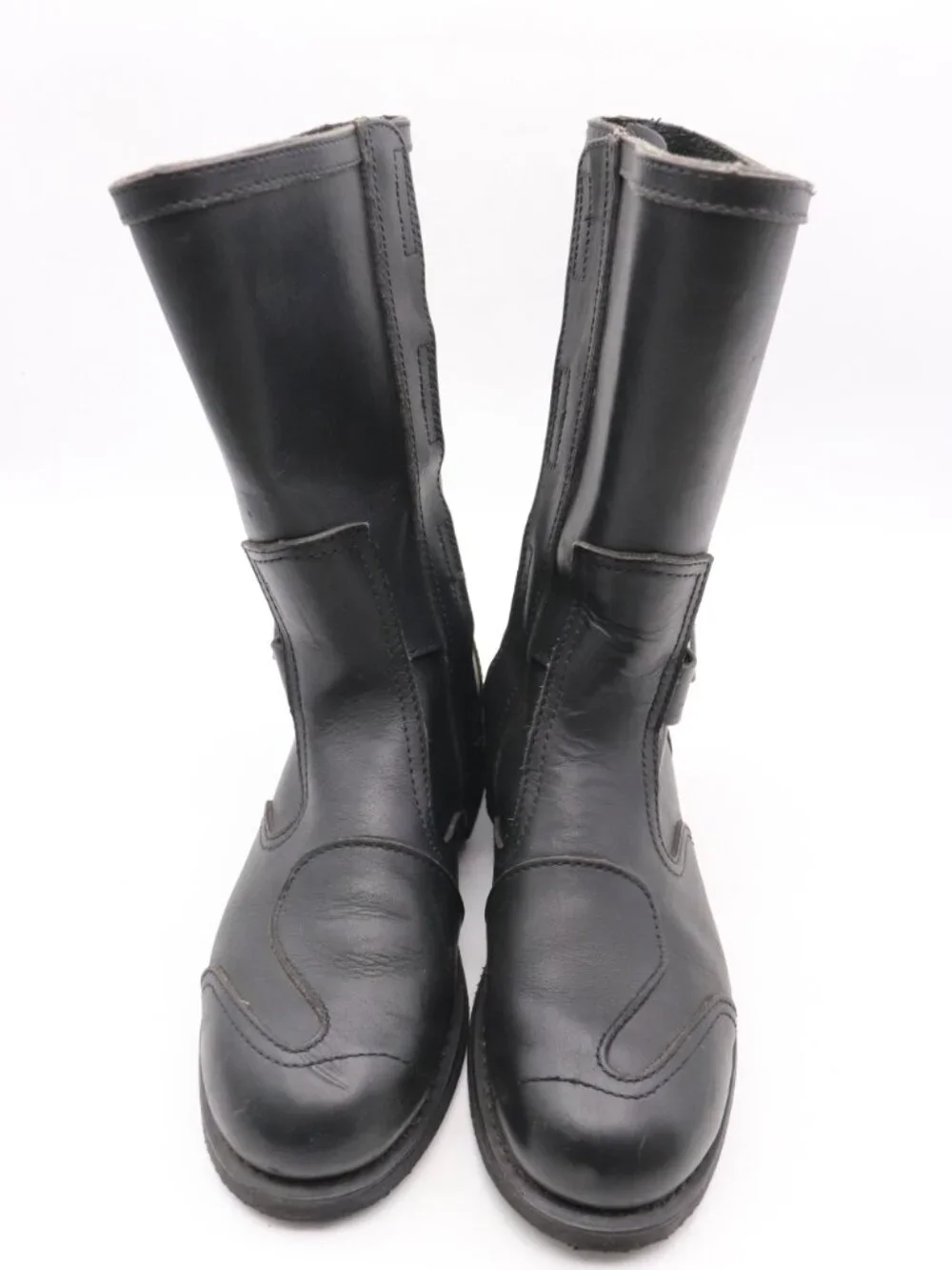 Harley Davidson Men's size 8.5 Black Leather Moto Riding Buckle Boots 95240